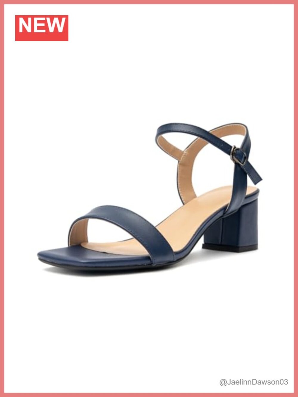 Women's Leather 2 Inch Block Heel Lace Up Sandals Ankle Strap Casual